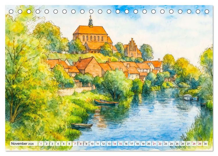 Produktbild: Bilder der Havelregion - Impressionen zwischen Brandenburg und Havelberg (Tischkalender 2026 DIN A5 quer), CALVENDO Monatskalender