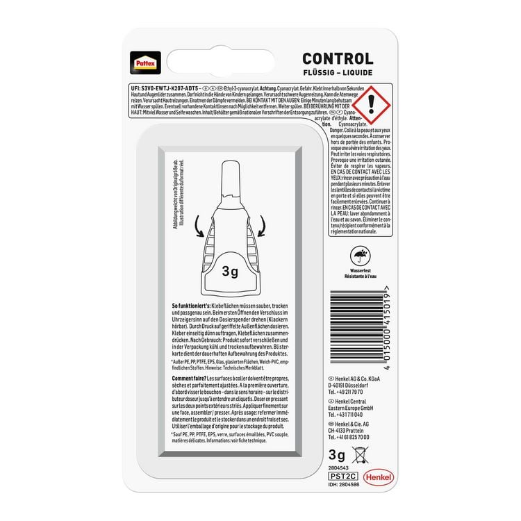 Produktbild: Pattex Kleben Pattex Sekundenkleber Fl&uuml;ssig Matic, 3 g