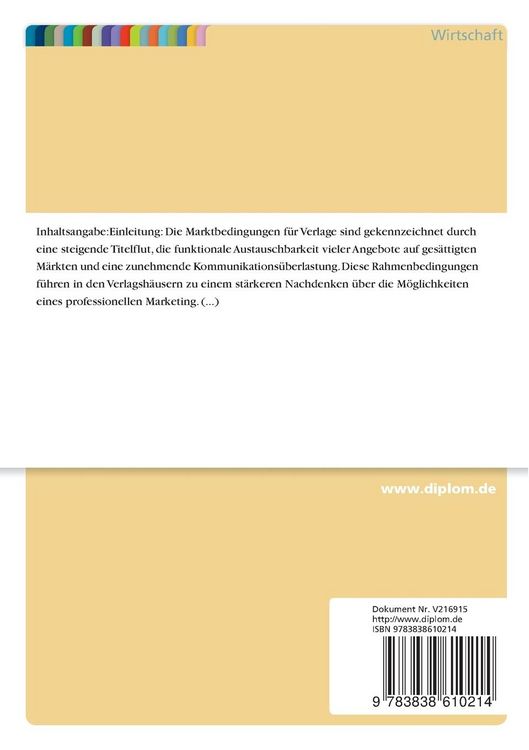 Produktbild: Markenbildung in der Verlagsbranche
