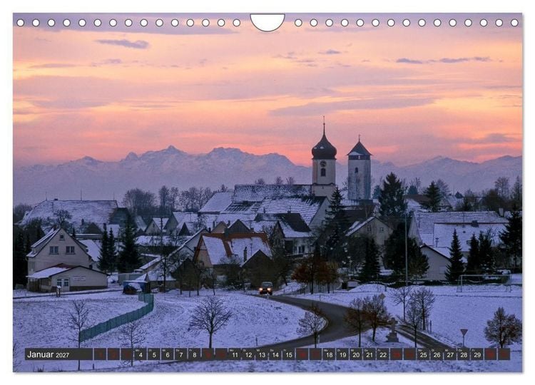 Produktbild: Alpen-Fernsichten von der S&uuml;dwestalb und Oberen Donau (Wandkalender 2027 DIN A4 quer), CALVENDO Monatskalender