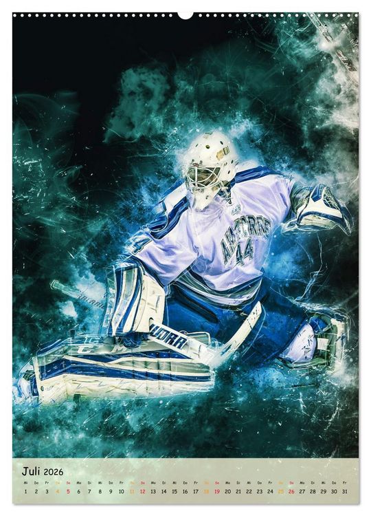 Produktbild: Eishockey spektakul&auml;r (hochwertiger Premium Wandkalender 2026 DIN A2 hoch), Kunstdruck in Hochglanz