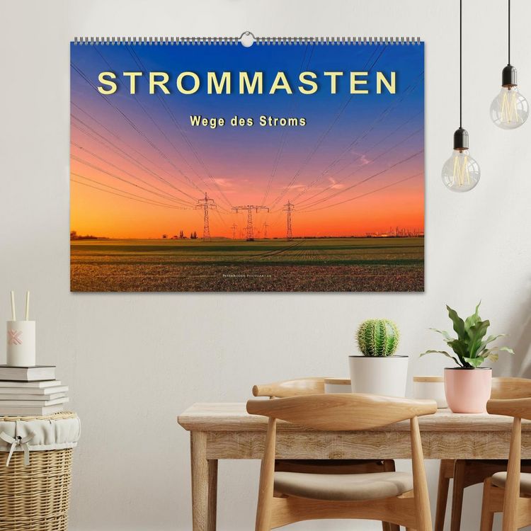Produktbild: Strommasten - Wege des Stroms (Wandkalender 2026 DIN A2 quer), CALVENDO Monatskalender