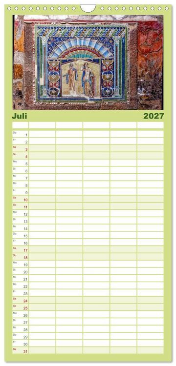 Produktbild: Familienplaner 2027 - Historisches am Golf von Neapel mit 5 Spalten (Wandkalender, 21 x 45 cm) CALVENDO