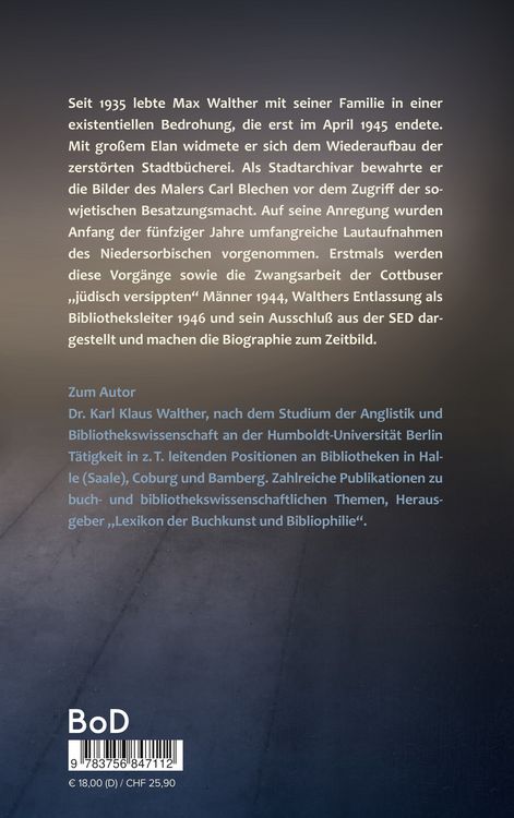 Produktbild: B&uuml;cher, Bilder, Akten. Der Stadtarchivar Max Walther (1899-1976)