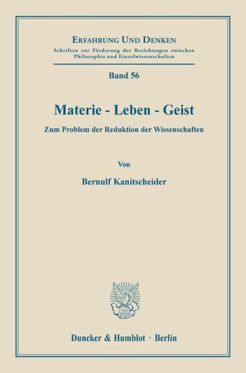 Produktbild: Materie - Leben - Geist.