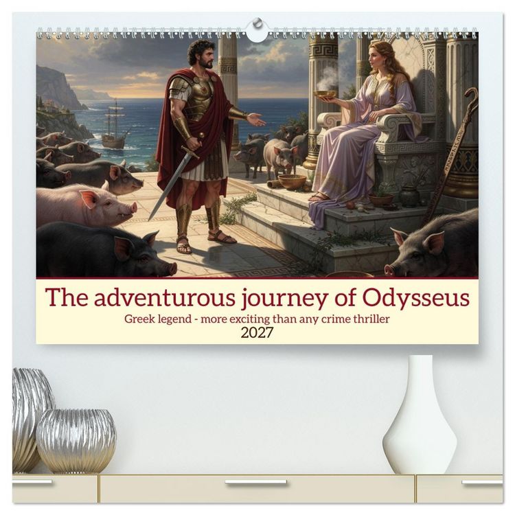 Produktbild: The adventurous journey of Odysseus (High Quality Premium Wall Calendar 2027 DIN A2 landscape),CALVENDO 12 Month Wall Calendar