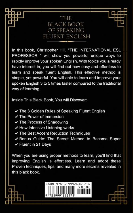 Produktbild: The Black Book of Speaking Fluent English
