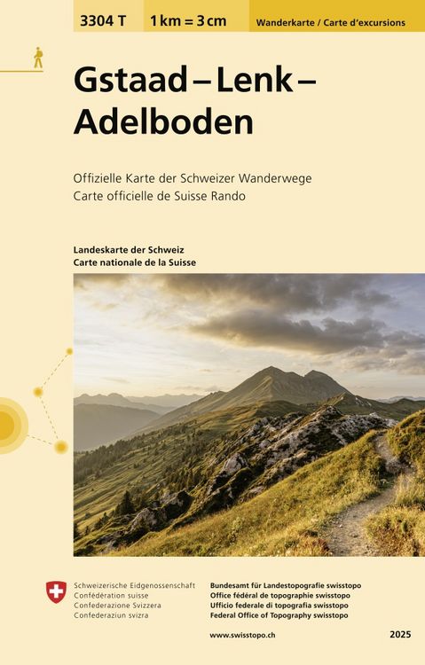 Produktbild: 3304T Gstaad - Lenk - Adelboden Wanderkarte