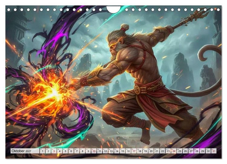 Produktbild: Sun Wukong - Die Reise des Affenk&ouml;nigs (Wandkalender 2027 DIN A4 quer), CALVENDO Monatskalender