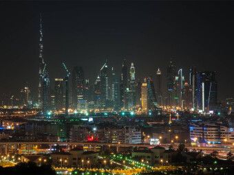 Produktbild: CALVENDO Puzzle Dubai Skyline @ Night | 1000 Teile Lege-Gr&ouml;&szlig;e 64x48cm Foto-Puzzle f&uuml;r gl&uuml;ckliche Stunden