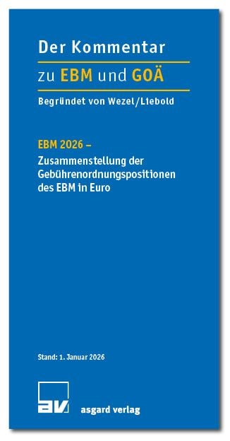 Produktbild: EBM 2026 - Zusammenstellung der Geb&uuml;hrenordnungspositionen des EBM in Euro