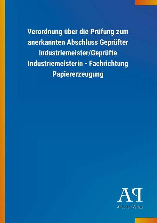 Produktbild: Verordnung &uuml;ber die Pr&uuml;fung zum anerkannten Abschluss Gepr&uuml;f
