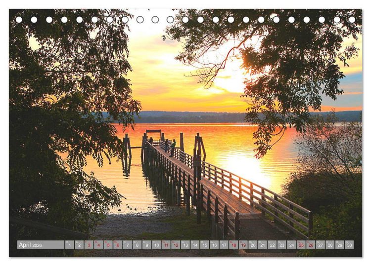 Produktbild: Mein Ammersee - am Ostufer entlang (Tischkalender 2026 DIN A5 quer), CALVENDO Monatskalender