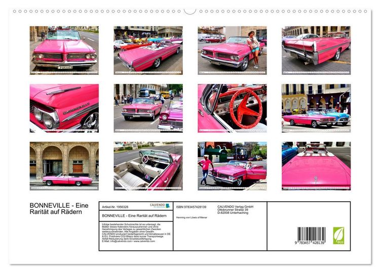 Produktbild: BONNEVILLE - Eine Rarit&auml;t auf R&auml;dern (hochwertiger Premium Wandkalender 2026 DIN A2 quer), Kunstdruck in Hochglanz