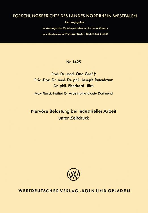 Produktbild: Nerv&ouml;se Belastung bei industrieller Arbeit unter Zeitdruck
