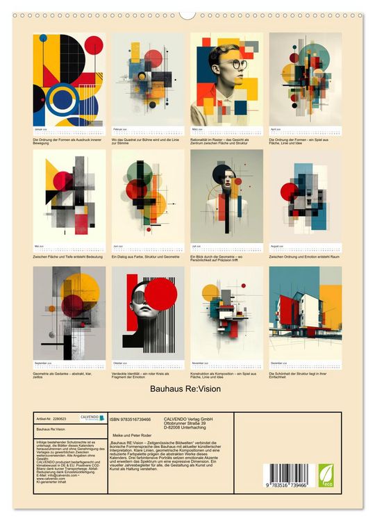 Produktbild: Bauhaus Re:Vision (hochwertiger Premium Wandkalender 2026 DIN A2 hoch), Kunstdruck in Hochglanz