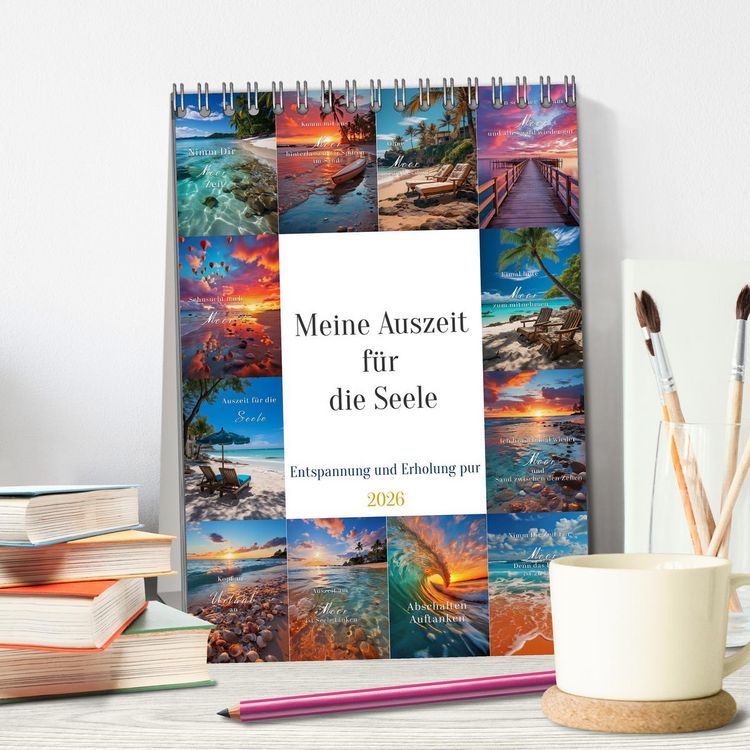 Produktbild: Meine Auszeit f&uuml;r die Seele (Tischkalender 2026 DIN A5 hoch), CALVENDO Monatskalender