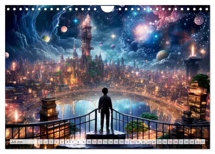 Produktbild: SCIENCE-FICTION Leben auf fernen Planeten (Wandkalender 2026 DIN A4 quer), CALVENDO Monatskalender