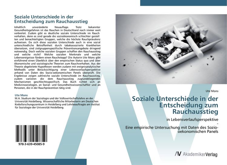 Produktbild: Soziale Unterschiede in der Entscheidung zum Rauchausstieg