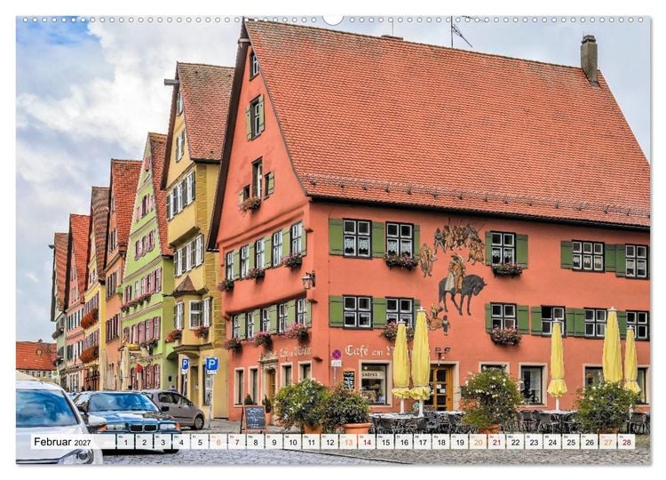 Produktbild: Dinkelsb&uuml;hl - Zw&ouml;lf Momente in der Altstadt (hochwertiger Premium Wandkalender 2027 DIN A2 quer), Kunstdruck in Hochglanz