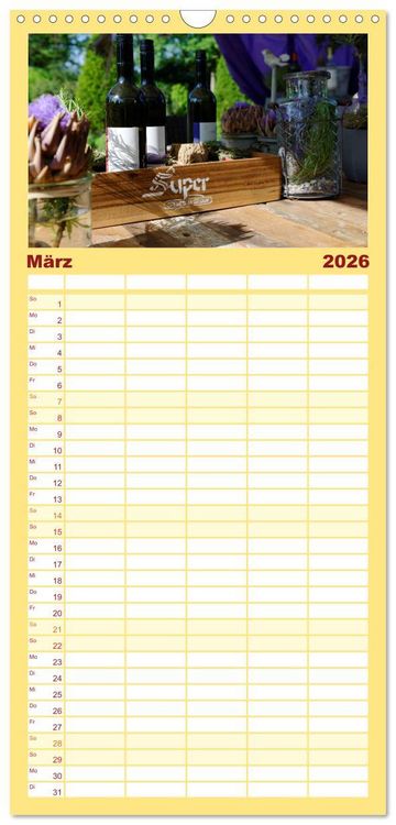 Produktbild: Familienplaner 2026 - Garten-Idylle 2026 mit 5 Spalten (Wandkalender, 21 x 45 cm) CALVENDO