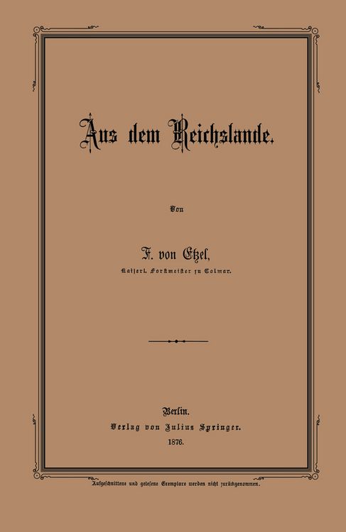 Produktbild: Aus dem Reichslande