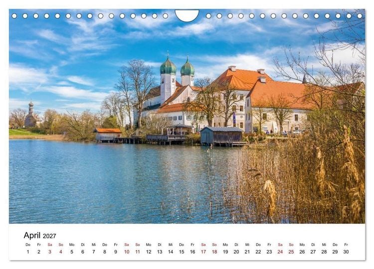 Produktbild: Bayerische Seen - Wo die Berge das Wasser ber&uuml;hren (Wandkalender 2027 DIN A4 quer), CALVENDO Monatskalender