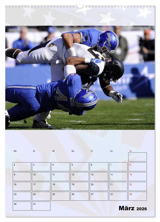 Produktbild: American Football - Kickoff (hochwertiger Premium Wandkalender 2026 DIN A2 hoch), Kunstdruck in Hochglanz