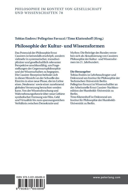 Produktbild: Philosophie der Kultur- und Wissensformen