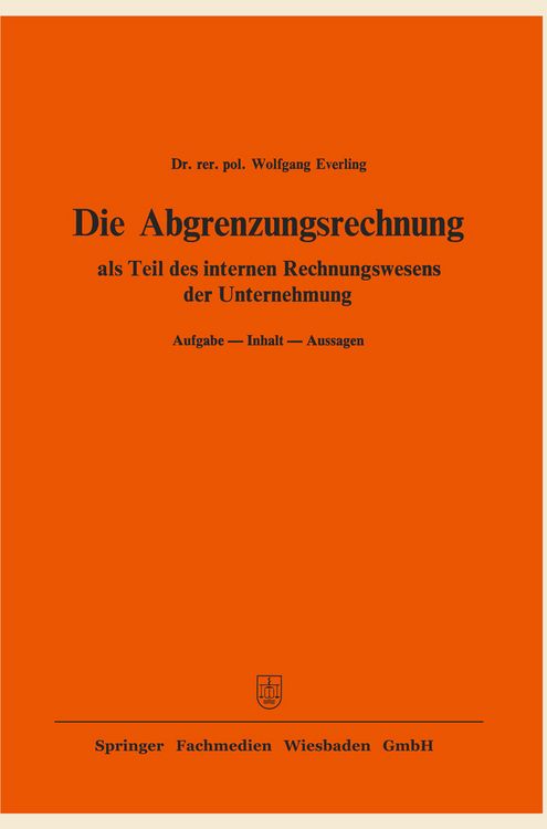 Produktbild: Die Abgrenzungsrechnung