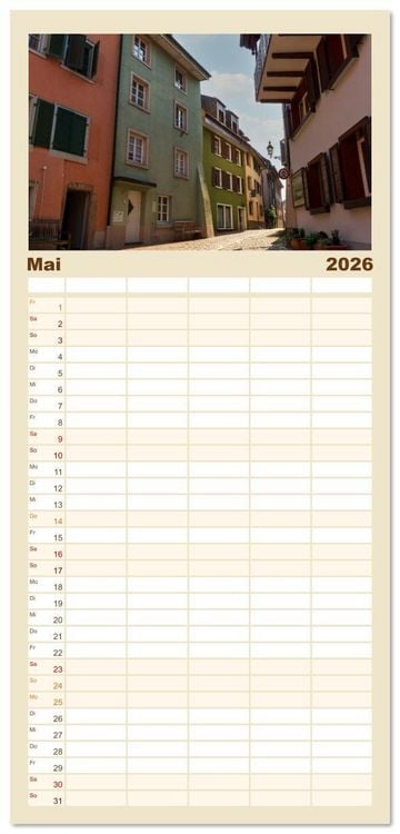 Produktbild: Familienplaner 2026 - Bad S&auml;ckingen - Charmantes St&auml;dtchen am Rhein mit 5 Spalten (Wandkalender, 21 x 45 cm) CALVENDO