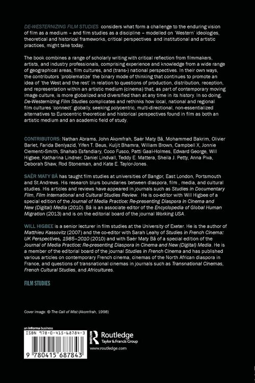 Produktbild: De-Westernizing Film Studies