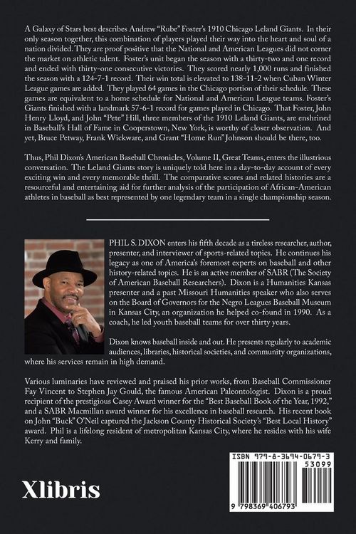 Produktbild: Phil S. Dixon's American Baseball Chronicles Great Teams