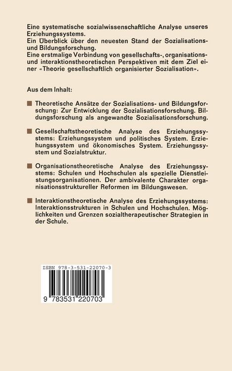 Produktbild: Erziehungssystem und Gesellschaft