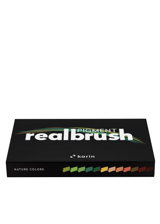 Produktbild: KARIN Marker Realbrush PIGMENT Nature Colors Collection, 12er Pinsel Set