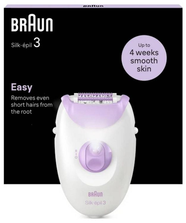 Produktbild: Braun Silk-epil 3-000 Epilierer Wei&szlig;/Violett