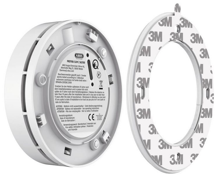 Produktbild: ABUS PREFIRA Slim Plus Rauchwarnmelder (&Oslash; x H) 110mm x 28.5mm