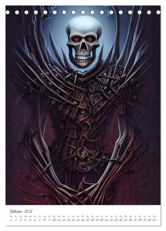 Produktbild: Dark Fantasy Art - Zeit der Helden (Tischkalender 2026 DIN A5 hoch), CALVENDO Monatskalender