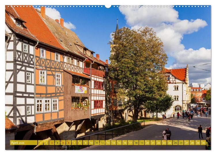 Produktbild: Romantisches Erfurt - Reise durch das sch&ouml;ne Th&uuml;ringen (hochwertiger Premium Wandkalender 2026 DIN A2 quer), Kunstdruck in Hochglanz