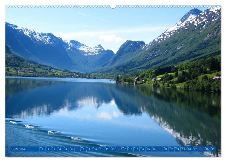 Produktbild: Norwegen (hochwertiger Premium Wandkalender 2026 DIN A2 quer), Kunstdruck in Hochglanz