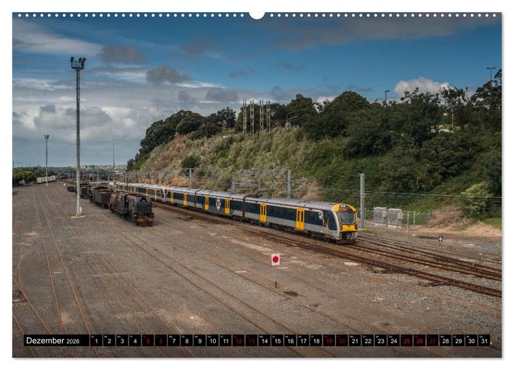 Produktbild: Eisenbahn in Neuseeland (Wandkalender 2026 DIN A2 quer), CALVENDO Monatskalender