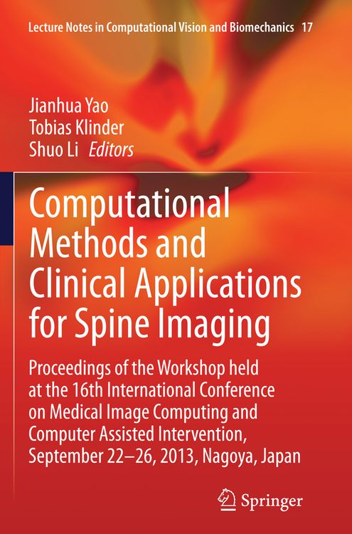 Produktbild: Computational Methods and Clinical Applications for Spine Imaging