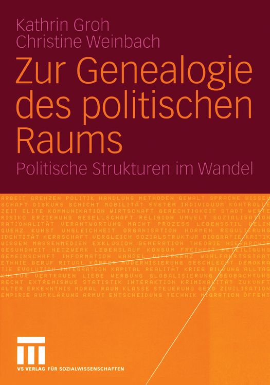 Produktbild: Zur Genealogie des politischen Raums