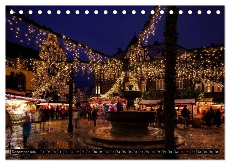 Produktbild: Goslar - Hanse- und Kaiserstadt im Harz (Tischkalender 2026 DIN A5 quer), CALVENDO Monatskalender