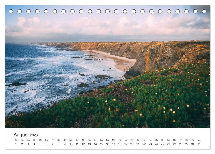 Produktbild: Sonnige Gr&uuml;&szlig;e aus Portugal (Tischkalender 2026 DIN A5 quer), CALVENDO Monatskalender