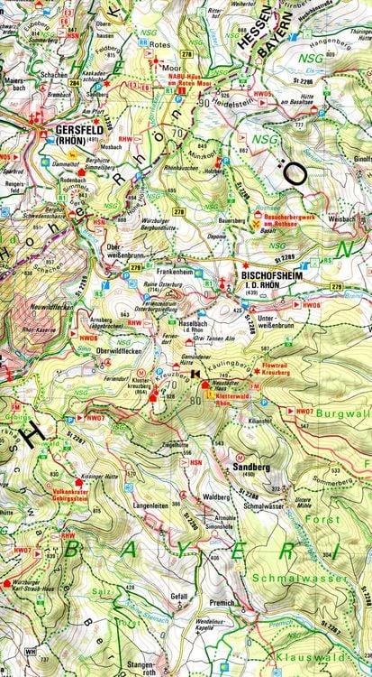 Produktbild: Bayerische Rh&ouml;n 1:100 000