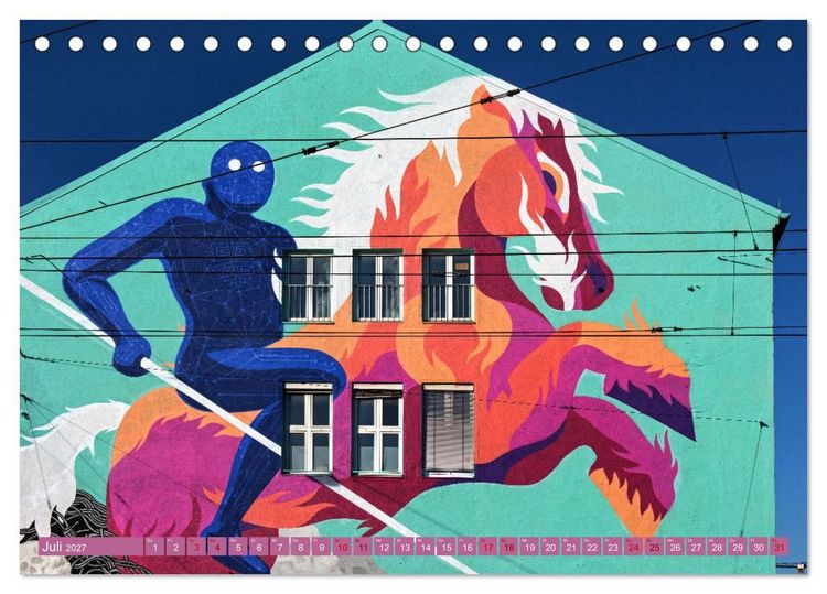Produktbild: Streetart in M&uuml;nchen (Tischkalender 2027 DIN A5 quer), CALVENDO Monatskalender