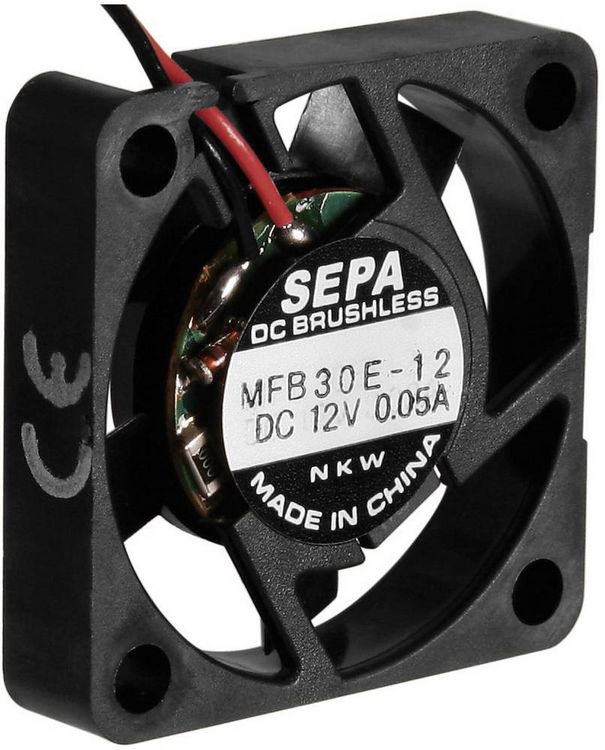 Produktbild: SEPA MFB30E12 Axiall&uuml;fter 12 V/DC 4.0 m&sup3;/h (L x B x H) 30 x 30 x 6.5mm
