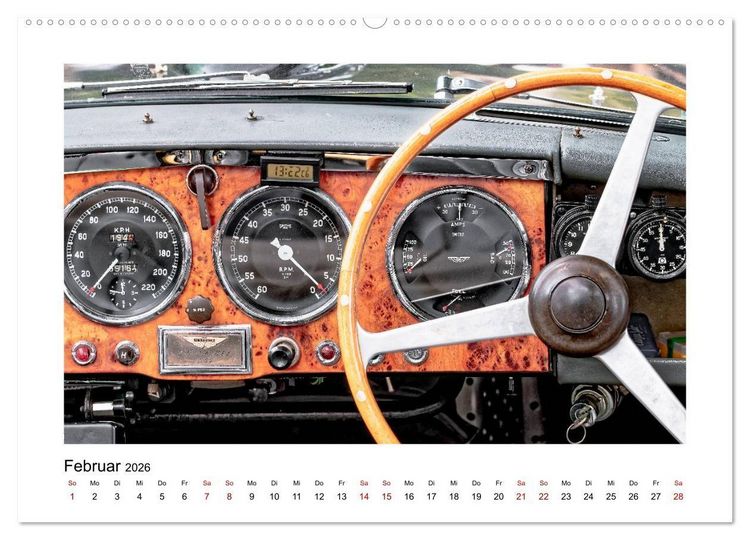 Produktbild: Oldtimer - Cockpits vergangener Zeiten (hochwertiger Premium Wandkalender 2026 DIN A2 quer), Kunstdruck in Hochglanz
