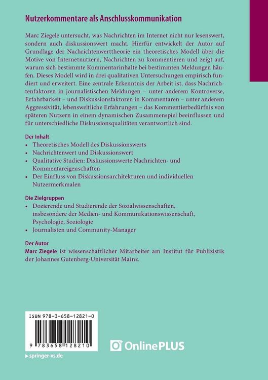 Produktbild: Nutzerkommentare als Anschlusskommunikation